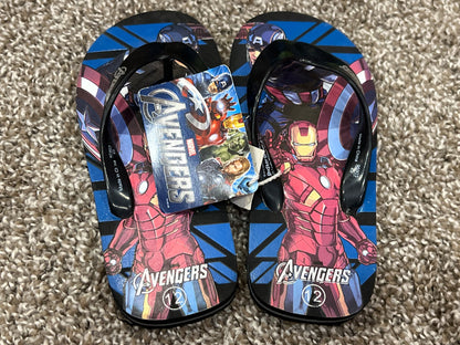 Boys, Marvel Avengers, Flip Flops, size 12, NWT, Shoes 12 (Toddler:2-4yr)