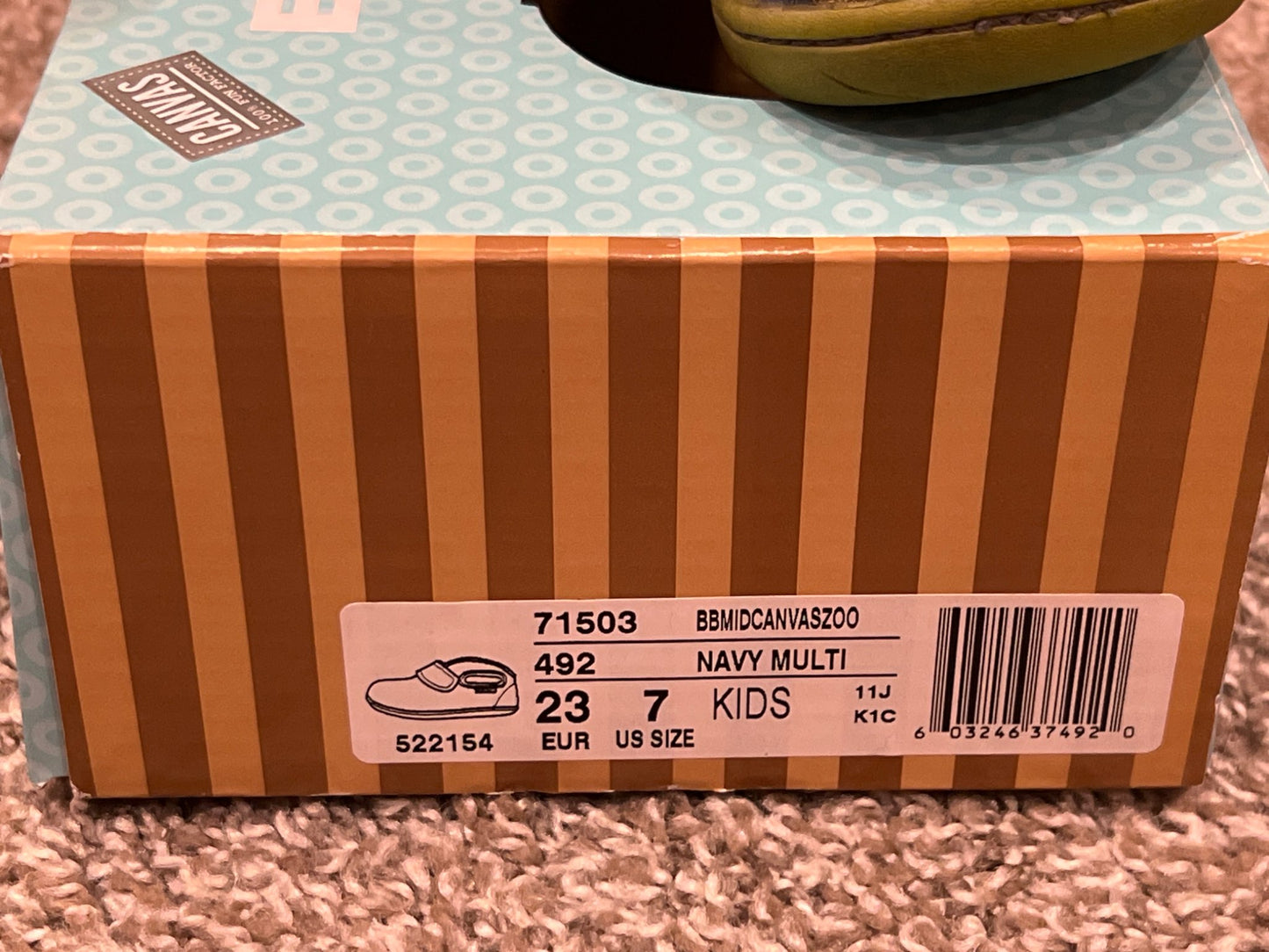 Boys, Bogs Canvas Zoo Print Shoes, Size 7, VGUC, Shoes 7 (Walkers:12-24 mth)