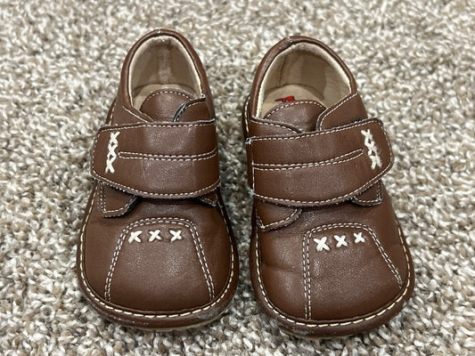 Boys, Brown, Foot Kinetic, Toddler Squeak Shoes, Approx. Size 4, VGUC, Shoes 4 (Baby: 0-12 mth)