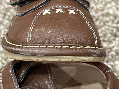 Boys, Brown, Foot Kinetic, Toddler Squeak Shoes, Approx. Size 4, VGUC, Shoes 4 (Baby: 0-12 mth)