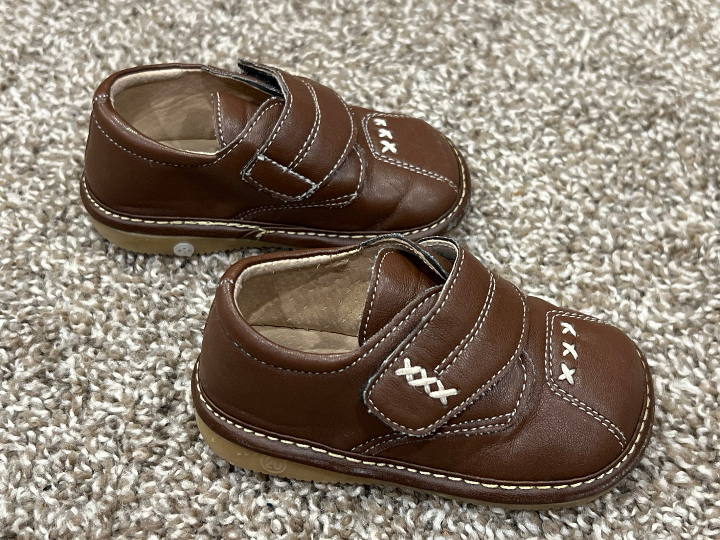 Boys, Brown, Foot Kinetic, Toddler Squeak Shoes, Approx. Size 4, VGUC, Shoes 4 (Baby: 0-12 mth)