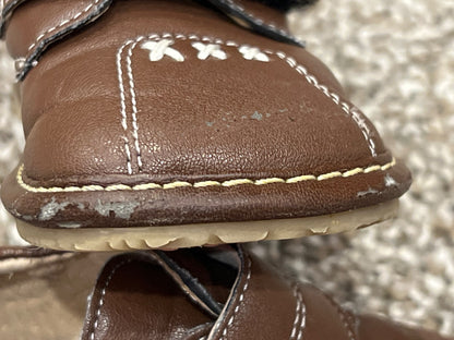 Boys, Brown, Foot Kinetic, Toddler Squeak Shoes, Approx. Size 4, VGUC, Shoes 4 (Baby: 0-12 mth)