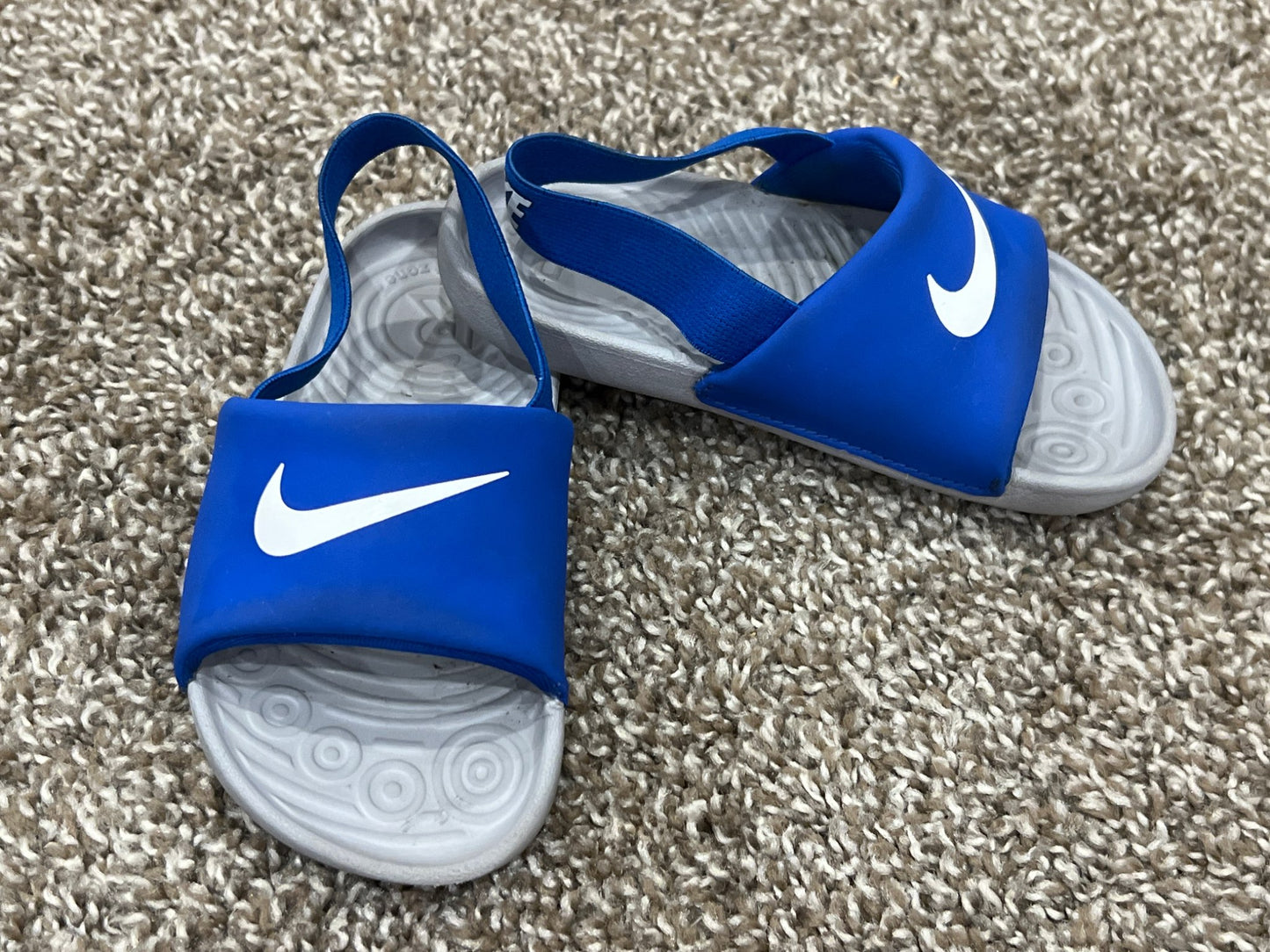Blue Nike Kawa Slides, size 9, VGUC, Shoes 9 (Toddler:2-4yr)