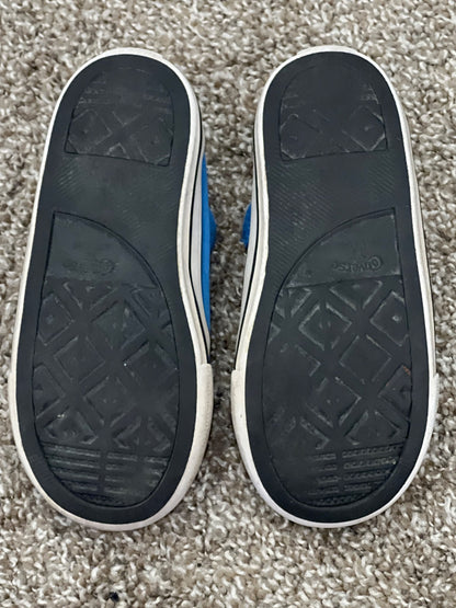 Boys, Blue Velcro Converse Shoes, size 10, VGUC, Shoes 10 (Toddler:2-4yr)