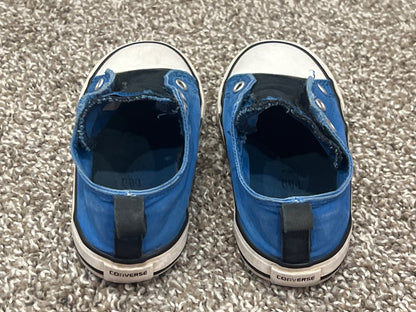 Boys, Blue Velcro Converse Shoes, size 10, VGUC, Shoes 10 (Toddler:2-4yr)