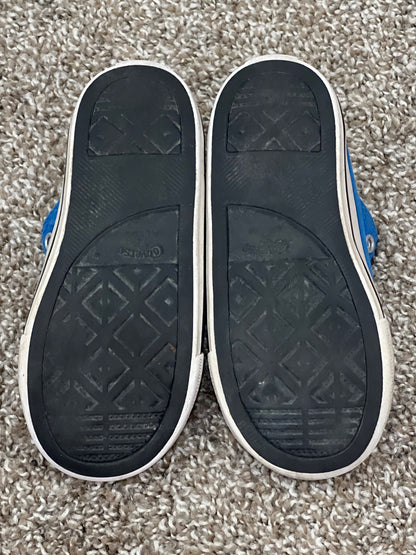 Boys, Blue Velcro Converse Shoes, size 10, VGUC, Shoes 10 (Toddler:2-4yr)