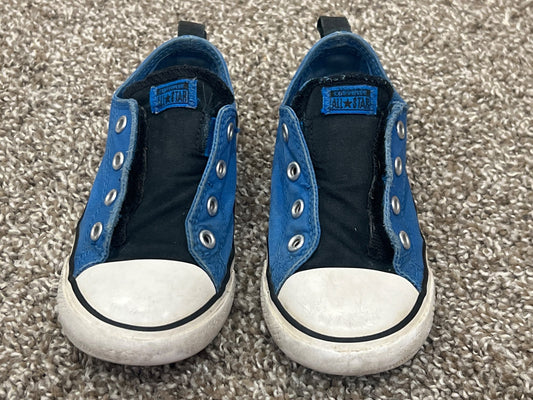 Boys, Blue Velcro Converse Shoes, size 10, VGUC, Shoes 10 (Toddler:2-4yr)