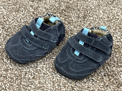 Baby Boys, Robeez Crib Shoes, blue, Velcro Sneakers, size 2, VGUC, Shoes 2 (Baby: 0-12 mth)