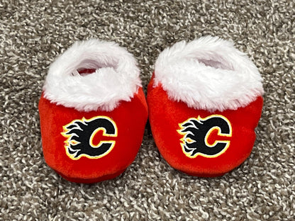 Baby Calgary Flames Slippers, approx. size 2, EUC, Shoes 2 (Baby: 0-12 mth)