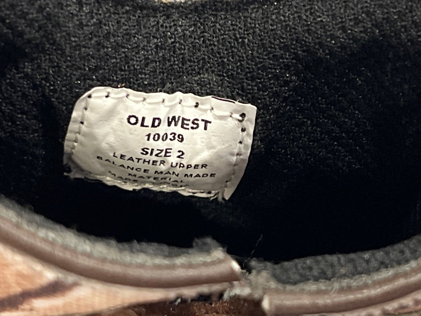Old West, Baby Western Boots with soft soles with grip, size 2, EUC, Shoes 2 (Baby: 0-12 mth)