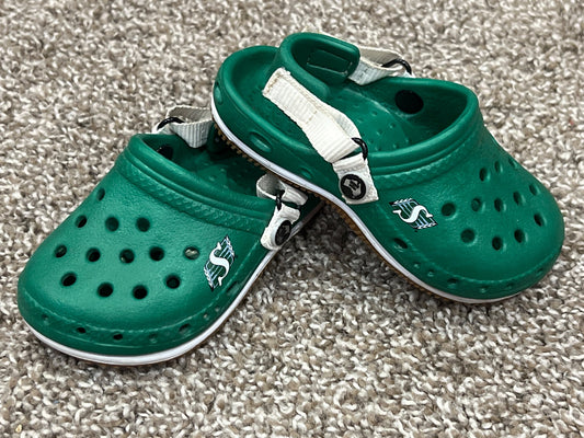 Toddler Saskatchewan Roughrider Sandals, size 6-7, VGUC, Shoes 6 (Walkers:12-24 mth)