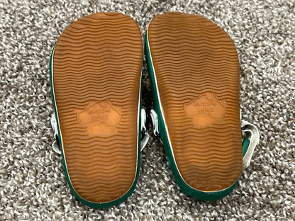 Toddler Saskatchewan Roughrider Sandals, size 6-7, VGUC, Shoes 6 (Walkers:12-24 mth)