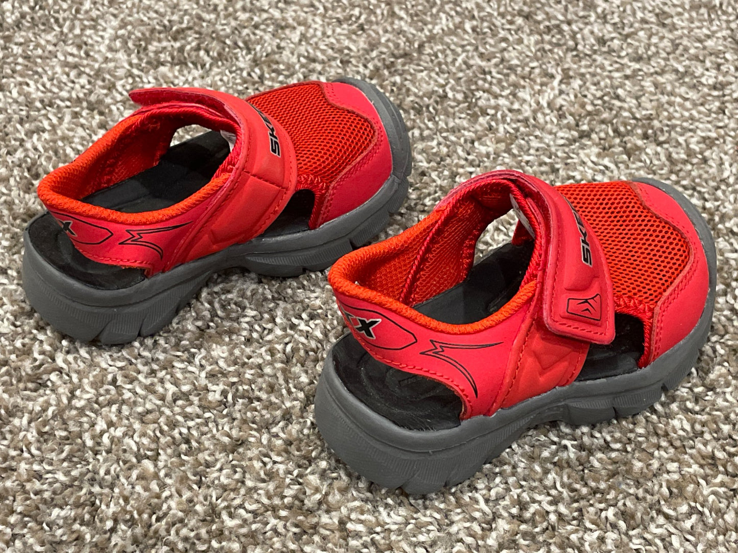 Toddler Boys, Red Skechers Sandal Shoes, size 6, EUC, Shoes 6 (Walkers:12-24 mth)