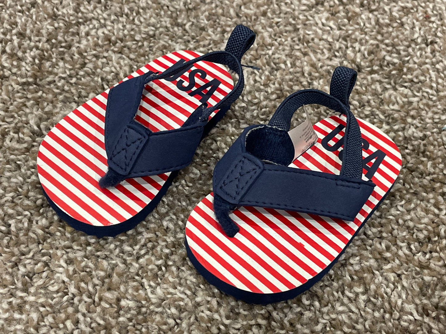 Baby Boys “USA” Sandals, size 3-6 mos, Approx Size 2, VGUC, Shoes 2 (Baby: 0-12 mth)