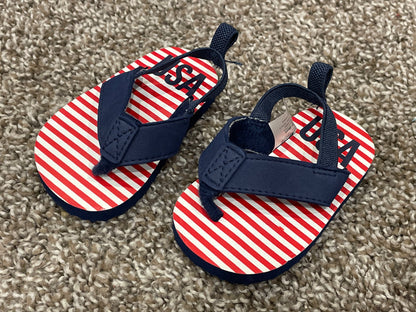 Baby Boys “USA” Sandals, size 3-6 mos, Approx Size 2, VGUC, Shoes 2 (Baby: 0-12 mth)