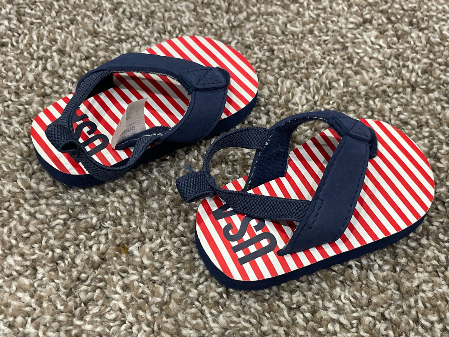 Baby Boys “USA” Sandals, size 3-6 mos, Approx Size 2, VGUC, Shoes 2 (Baby: 0-12 mth)
