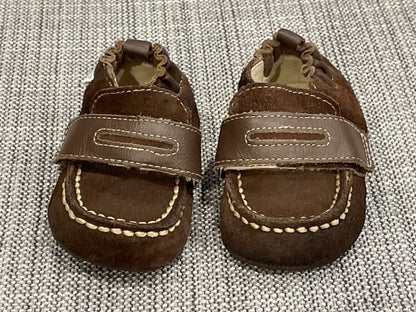 Baby Boys Brown Robeez with Velcro, size 2, VGUC, Shoes 2 (Baby: 0-12 mth)