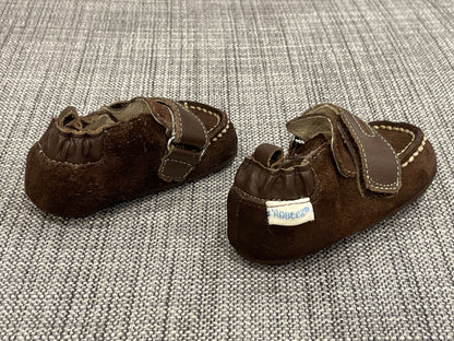 Baby Boys Brown Robeez with Velcro, size 2, VGUC, Shoes 2 (Baby: 0-12 mth)