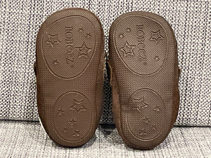 Baby Boys Brown Robeez with Velcro, size 2, VGUC, Shoes 2 (Baby: 0-12 mth)