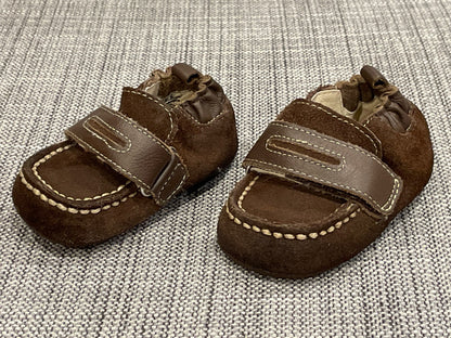Baby Boys Brown Robeez with Velcro, size 2, VGUC, Shoes 2 (Baby: 0-12 mth)