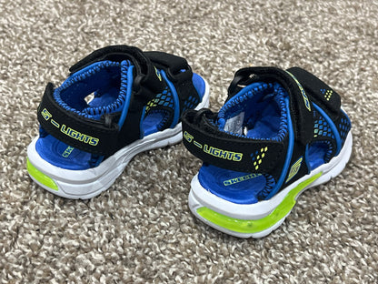 Skecher, S-Light Sandals, light-up, size 5, VGUC, Shoes 5 (Walkers:12-24 mth)