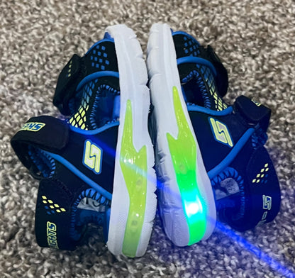 Skecher, S-Light Sandals, light-up, size 5, VGUC, Shoes 5 (Walkers:12-24 mth)