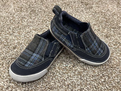 Joe Fresh Shoes, navy / grey plaid, size 5, VGUC, Shoes 5 (Walkers:12-24 mth)