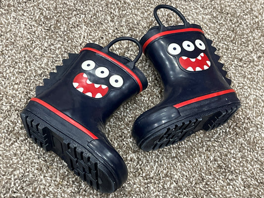 Toddler Boys, Monster, Lined Rubber Boots, size 5, EUC, Shoes 5 (Walkers:12-24 mth)