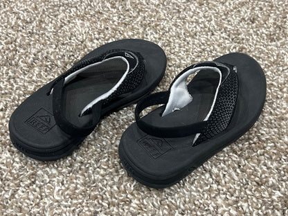 Toddler Boys, Reef Black Sandals, Flip Flop, size 6, VGUC, Shoes 6 (Walkers:12-24 mth)
