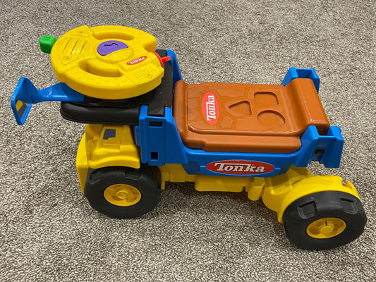 Hasbro Playskool Tonka Scoot ‘N Scoop 3 in 1 Ride-on Truck, Construction Vehicle