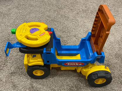 Hasbro Playskool Tonka Scoot ‘N Scoop 3 in 1 Ride-on Truck, Construction Vehicle