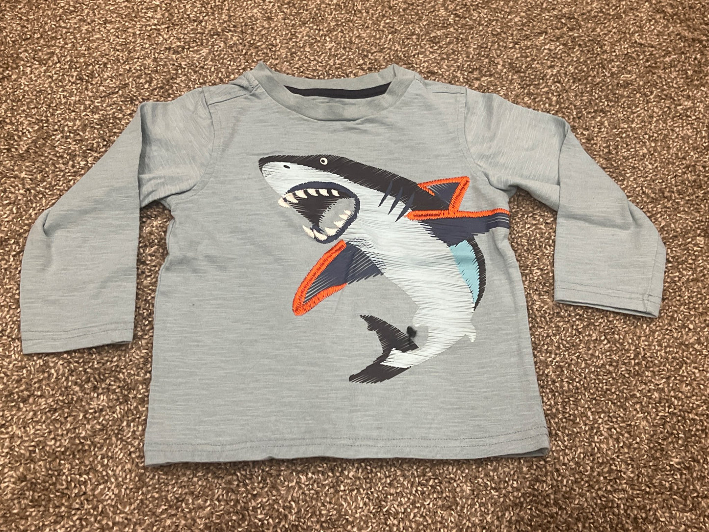 Boys L/S Shark Shirt, size 3, VGUC, Kids 3T