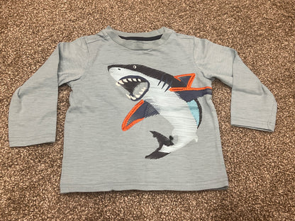 Boys L/S Shark Shirt, size 3, VGUC, Kids 3T