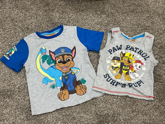 Paw Patrol T-shirt and Tank, size 4/5, VGUC, Kids 4/4T