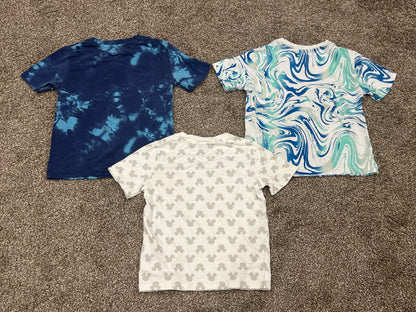 Bundle of 3 T-shirts, Pokémon, Naruto and Mickey Mouse, size 4/5, VGUC, Kids 4/4T