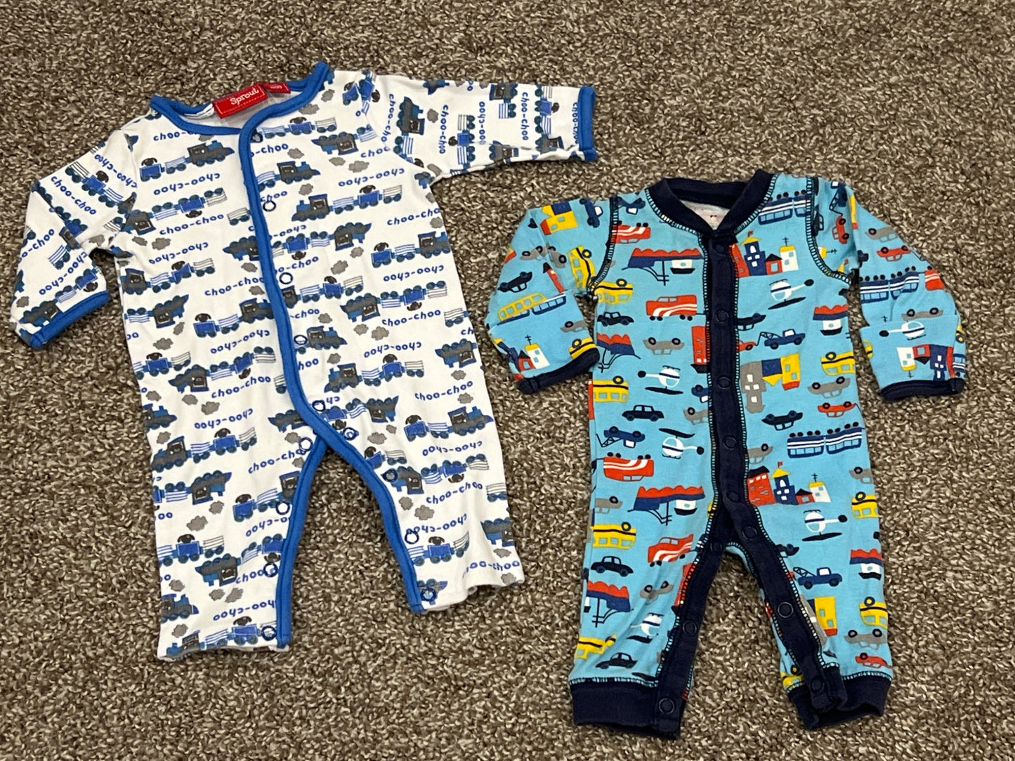 Two New born footless Sleepers, Newborn size, VGUC, Kids Newborn