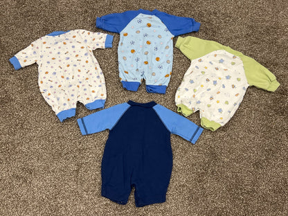 Bundle of 4 Footless sleepers, Preemie size (up to 5 lbs), VGUC, Kids Newborn