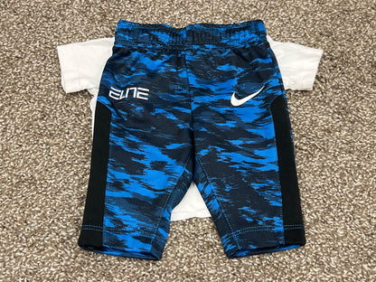 Baby Boys Nike Outfit White T-shirt with Blue Sport pants, size 0-3 mos, VGUC, Kids 3 Month (0-3M)