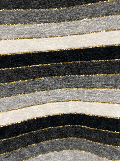 Maternity, Striped Top, black/grey/white/gold, 3/4 sleeve, VGUC, X-Small, Maternity XS (0-2)