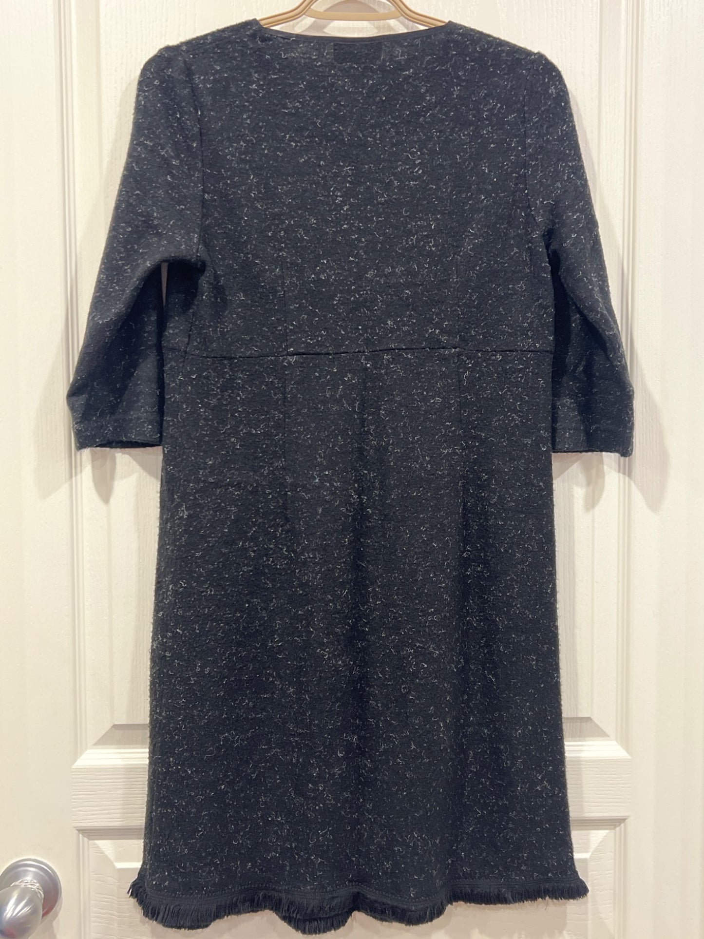 Thyme Maternity dress, variegated black with floral embroidery, size X-Small, VGUC, Maternity XS (0-2)