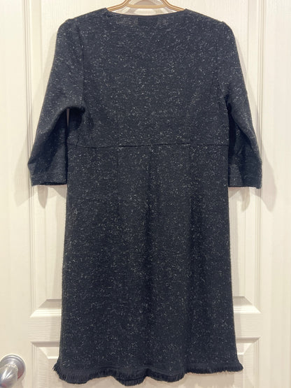 Thyme Maternity dress, variegated black with floral embroidery, size X-Small, VGUC, Maternity XS (0-2)