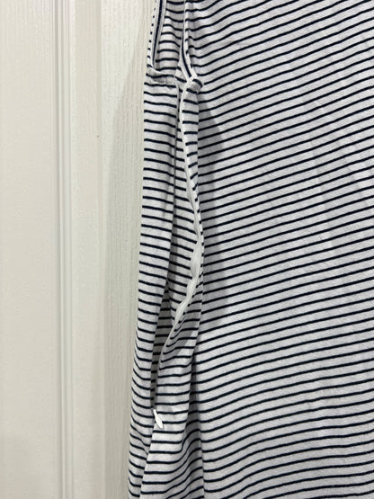 Legoe Maternity brand, Pre- and Post-Partum sleeveless Jumpsuit/Romper, white with black stripes, Approx. size Small, VGUC , Maternity S (4-6)