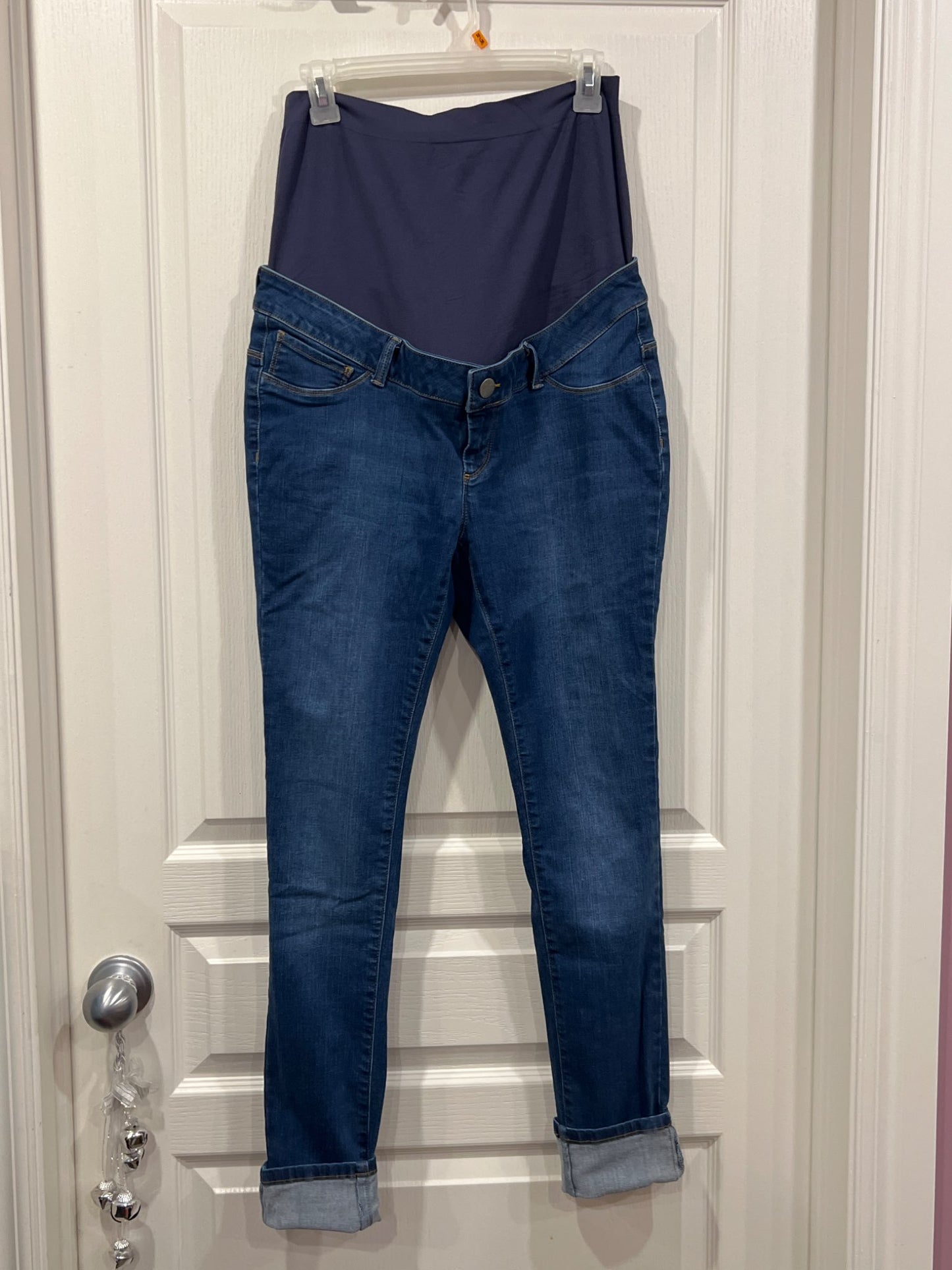 Seraphine Maternity, Denim Blue Jeans, size 10, VGUC, MSRP ~$100, Maternity M (8-10)