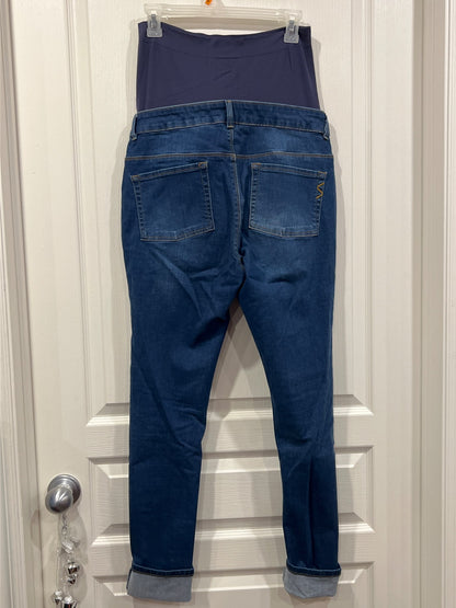 Seraphine Maternity, Denim Blue Jeans, size 10, VGUC, MSRP ~$100, Maternity M (8-10)