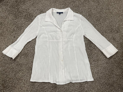 Thyme Maternity, white button up blouse, size X-Small, VGUC, Maternity XS (0-2)