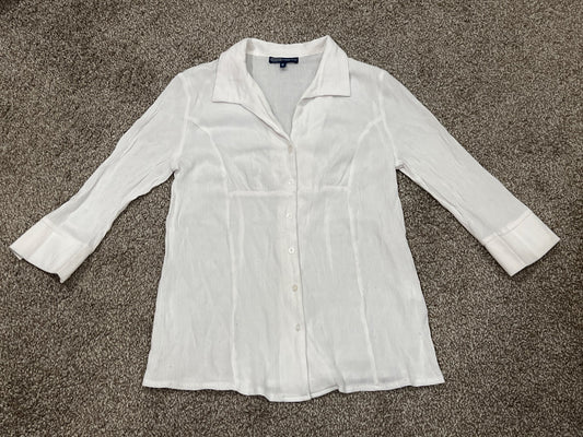 Thyme Maternity, white button up blouse, size X-Small, VGUC, Maternity XS (0-2)