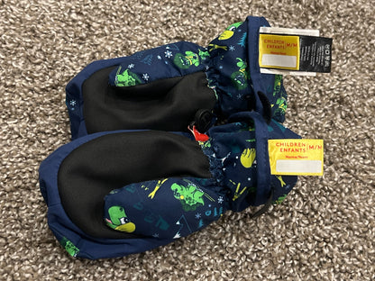 Kombi, Children’s Winter Mittens, Dinosaur print, size Med (Ages 4-5), EU, MSRP $29.95, Kids 4/4T