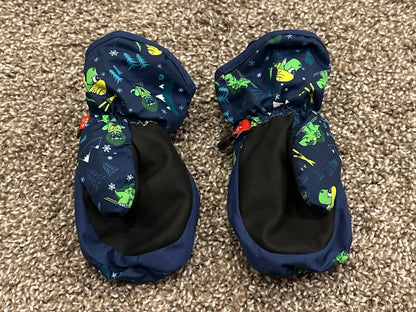 Kombi, Children’s Winter Mittens, Dinosaur print, size Med (Ages 4-5), EU, MSRP $29.95, Kids 4/4T