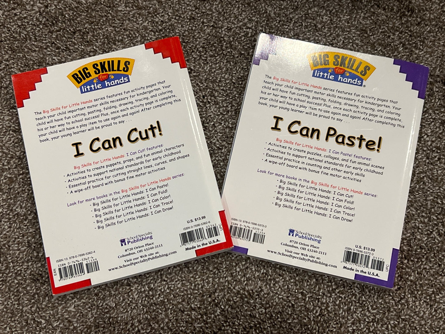 Big Skills for Little Hands book lot, for Ages 2 and up, EUC, MSRP ~$40 CAD