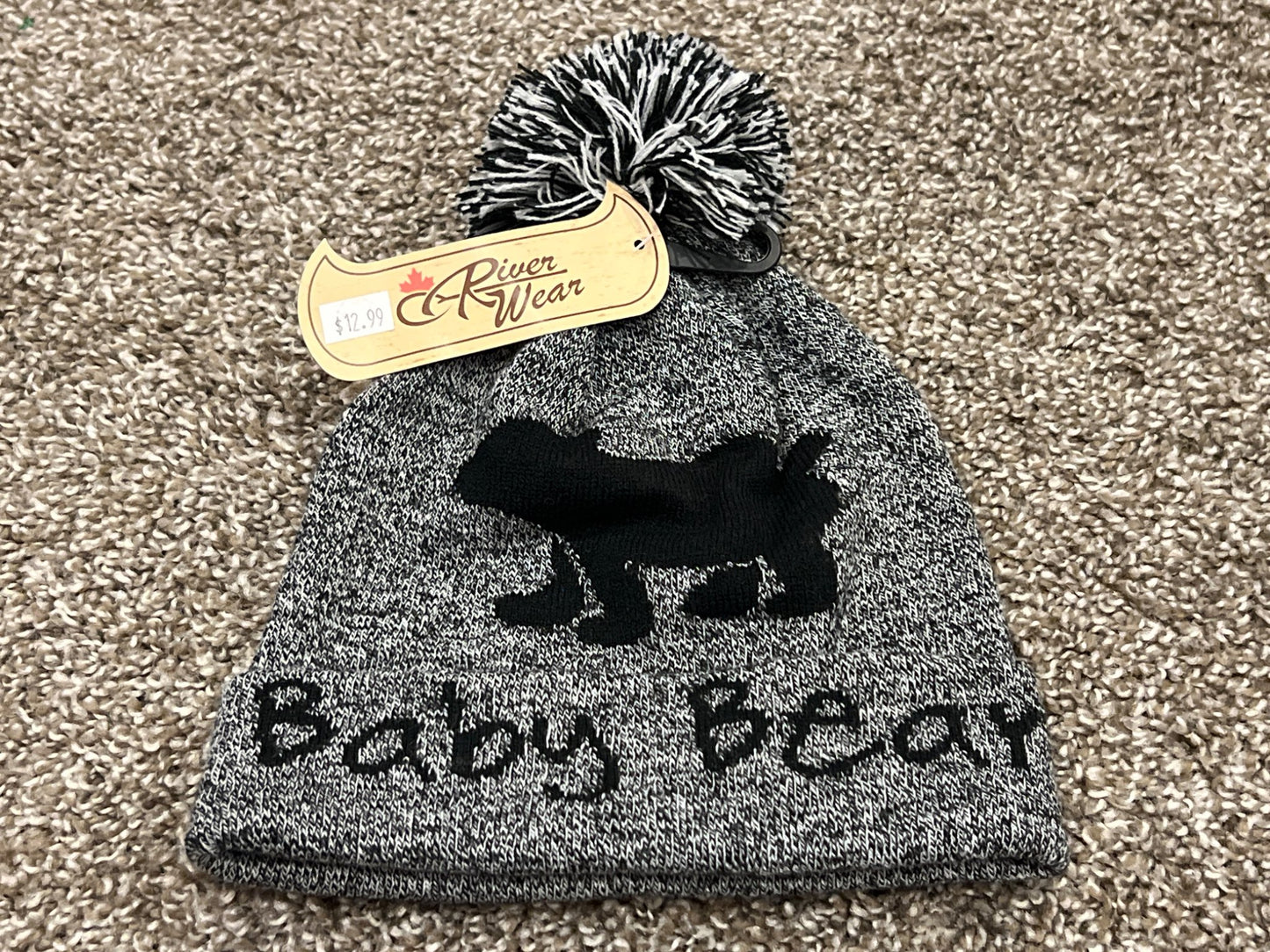 Kids Knit "Baby Bear" Winter Toque with PomPom, Hat, NWT, MSRP $12.99